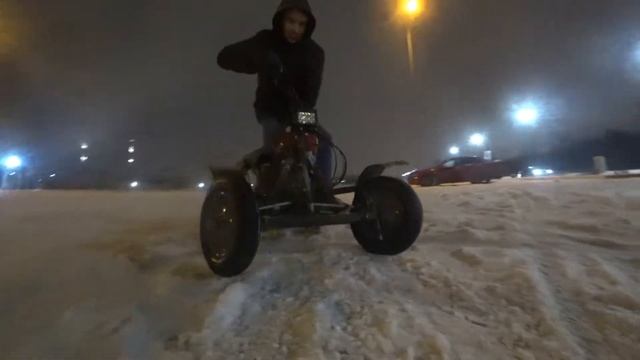 Зимние покатушки на САМОДЕЛЬНЫХ ТАРАНТАСАХ смотреть онлайн