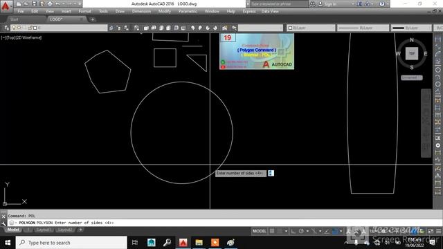 AutoCAD Class-19-Polygon Command-Urdu & Hindi смотреть онлайн