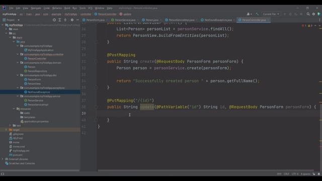 Spring Boot Framework: Creating a simple Update API смотреть онлайн