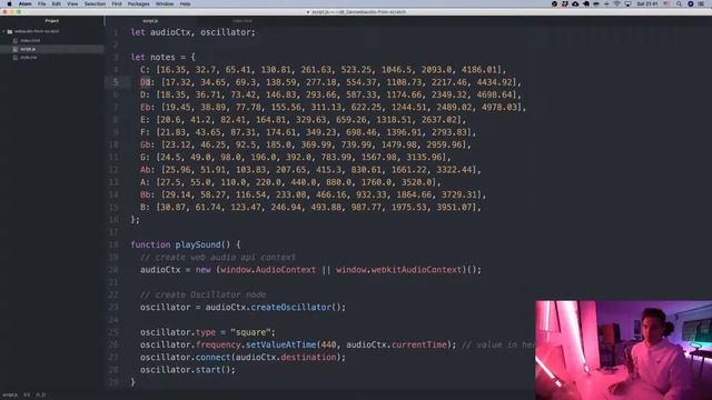 Синтезатор в браузере с нуля на JavaScript (WebAudio) смотреть онлайн