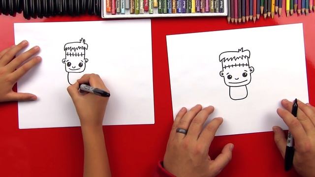 How To Draw A Cartoon Frankenstein смотреть онлайн