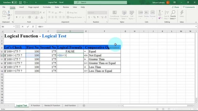 Microsoft Office - Excel Series E012 (Logical Function-Logical Test) Sinhala (සිංහලෙන්) смотреть онлайн