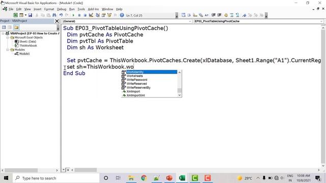 Creating Pivot table using Pivot Cache | Advanced VBA in Hindi смотреть онлайн