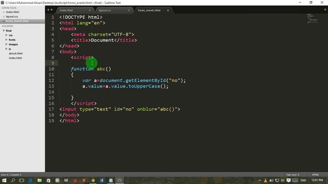 34- JavaScript tutorials with projects (urdu-hindi) form events 1 of 3 смотреть онлайн
