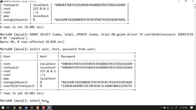 Membuat User dengan Akses Spesifik untuk Table dan Kolom Tertentu pada MySQL (User Managenent: 6/6) смотреть онлайн