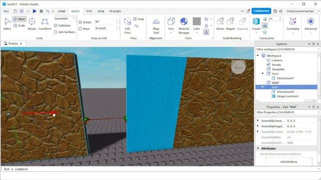 Hi-Tech Door With Servo Motor - Touch To Open (Roblox Studio Tutorial Beginners Series) (B039)