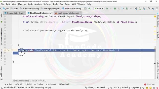 15.Multiple Choice Quiz App with SQLite Integration Part 15 - Custom Dialog - Android Tutorial смотреть онлайн