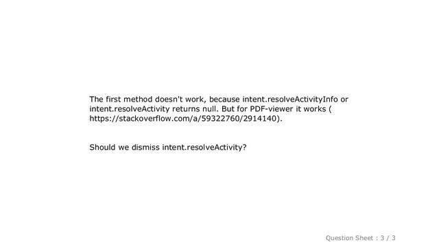 Android : intent.resolveActivity returns null in API 30 смотреть онлайн