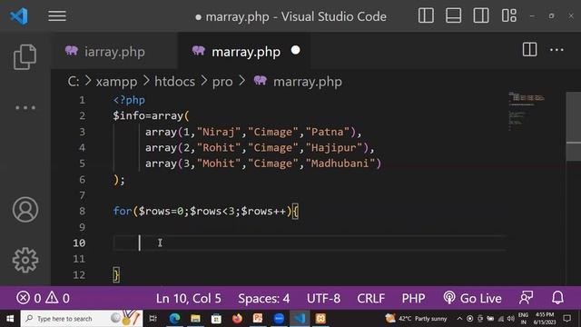 PHP ARRAY | MULTIDIMENSIONAL ARRAY IN PHP смотреть онлайн
