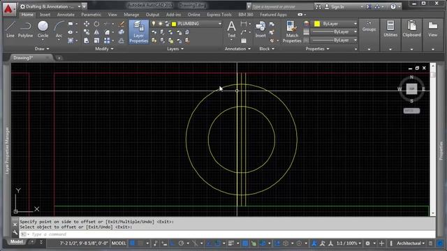 Intro to AutoCAD 2015 - 08.1 - Example Drawing 1 смотреть онлайн