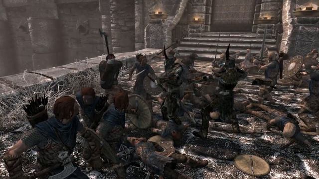 Skyrim | 3 Драугра-Военачальника ПРОТИВ 50 Братьев бури смотреть онлайн
