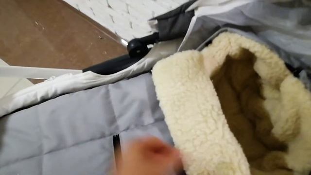 Зимний конверт на овчине в коляску Z&D New Серый смотреть онлайн