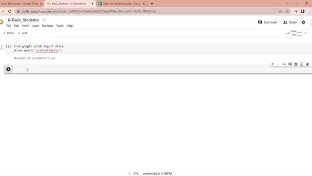 Python: Performing basic Statistical Analysis in Google Colab using Excel file in Google Drive смотреть онлайн
