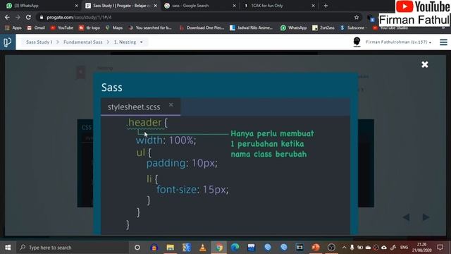 #1 Dasar Penggunaan SASS Nesting смотреть онлайн
