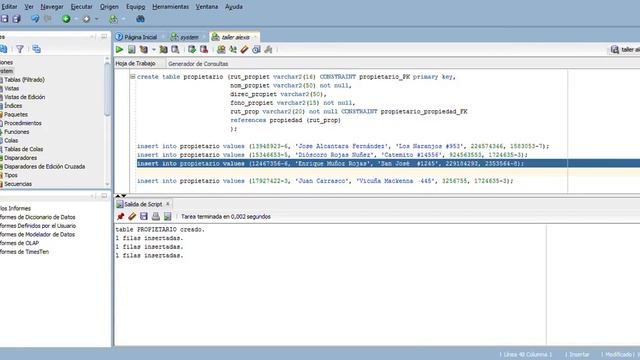 Oracle SQL Developer - TALLER 10% - смотреть онлайн