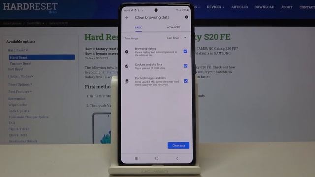 How to Clear Browsing Data in SAMSUNG Galaxy S20 FE – Reset Chrome History смотреть онлайн