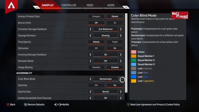 HOW TO SET COLOUR BLIND MODE | APEX LEGENDS смотреть онлайн