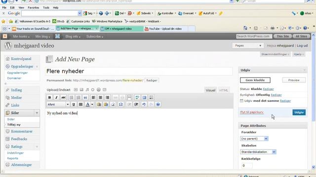 Wordpress.com del 4 undersider og indlæg som korte artikler 2011 смотреть онлайн