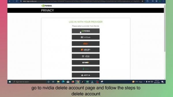 how to delete nvidia account