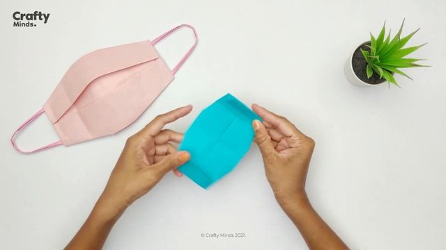 How to Make a Paper Mask ? | Easy Origami Face Mask | Crafty Minds смотреть онлайн