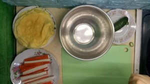 КРАБОВЫЙ САЛАТ необычный рецепт с омлетом