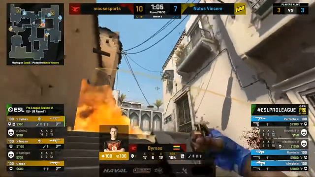 НЕВЕРОЯТНАЯ ИГРА НАВИ\NA'VI Vs MOUSESPORTS[RU]:NUKE, DUST2, INFERNO\ESL ProLeague Season 12