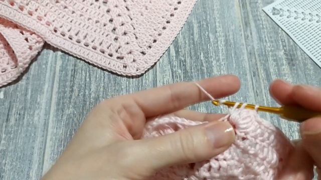 ПРОСТО ? плед для новорожденных, из квадратов, крючком ?1Часть