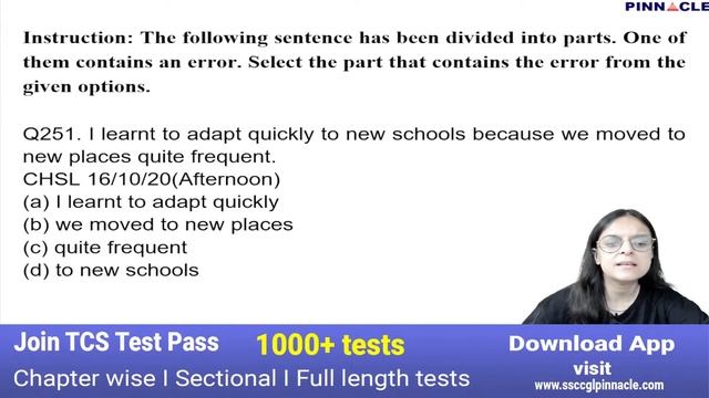 | SPOT THE ERROR | SSC CGL 2022 | TCS MCQ | LIVE TEST (100 QUESTIONS) | PINNACLE ENGLISH 7600 BOOK смотреть онлайн