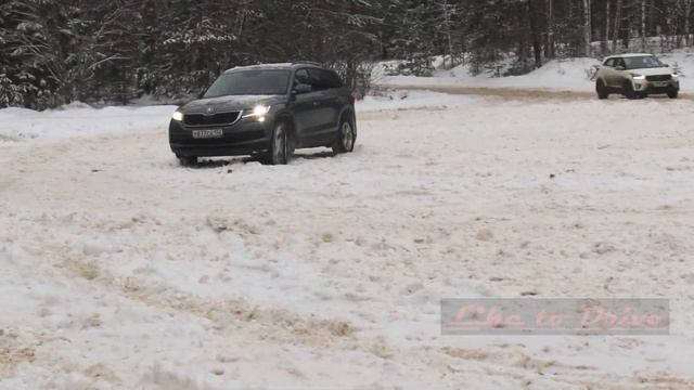 Skoda Kodiaq и снег. Часть 2.  Лес и природа. Немного дрифта.