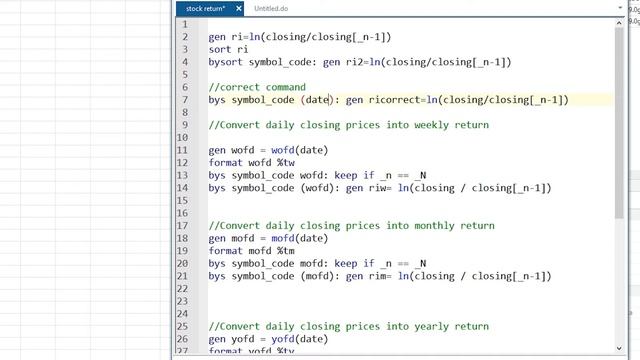 How to Calculate Stock Return in Stata смотреть онлайн