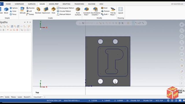 Mastercam Tutorial 2019 CAD Tutorial Beginners with 2D drawing and CAD file Download смотреть онлайн