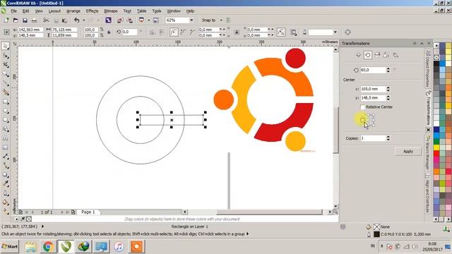 (CORELDRAW BASIC) LOGO UBUNTU смотреть онлайн