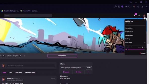 How to view your GameJolt Game Token