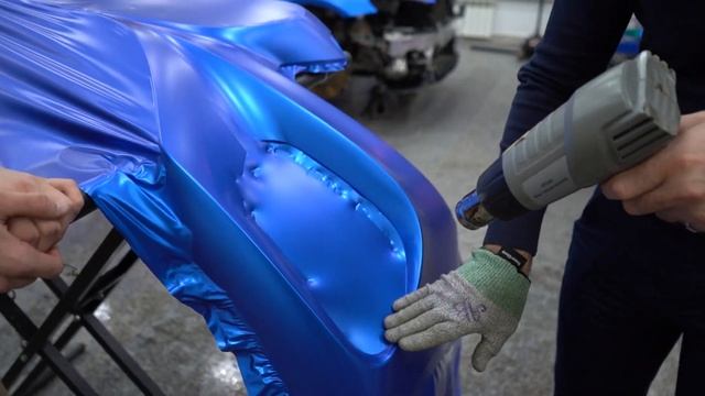 Оклейка переднего бампера - Обучение оклейке виниловой пленкой Wrapteam.School смотреть онлайн