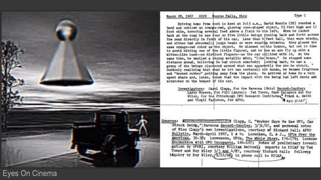 David Morris talks about hitting an alien with his car after witnessing a UFO, Munroe Falls, 1967 смотреть онлайн