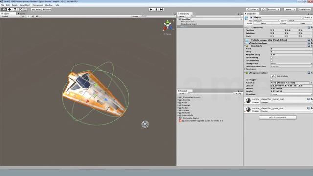 Уроки по Unity / Добавление космического корабля / Урок #2 смотреть онлайн