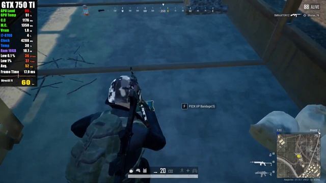 GTX 750 Ti | PUBG - 1080p (tested in 2023) смотреть онлайн