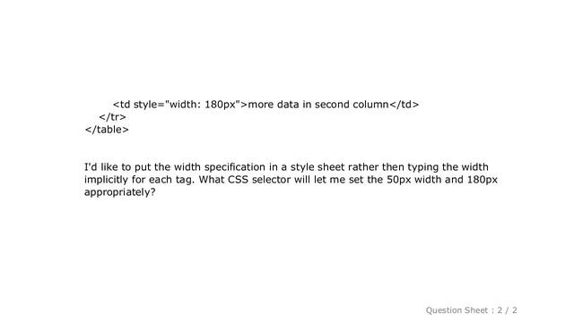 HTML : CSS Selector to select first and second table cells смотреть онлайн