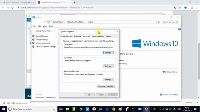 Installation of Java JDK 12 on Windows 10 | JAVA_HOME setup смотреть онлайн