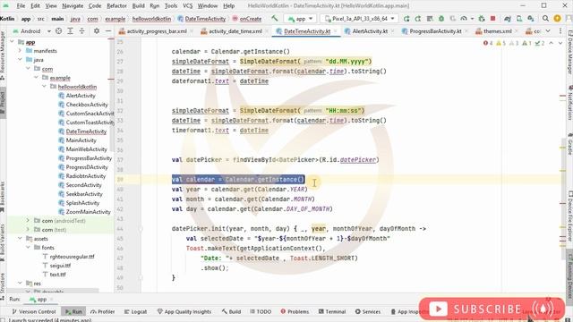 Kotlin Tutorial: DatePicker in Kotlin | How to set Date by DatePicker in Android | #learnvibes смотреть онлайн