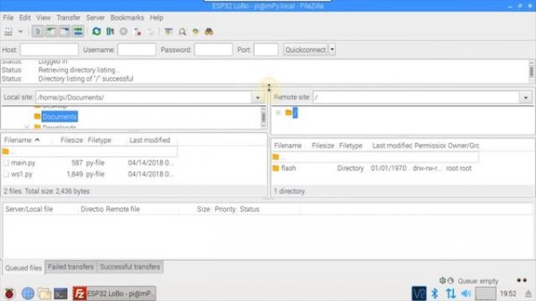 ESP32 LoBo MicroPython WebSocket Server with ReactJS & MST