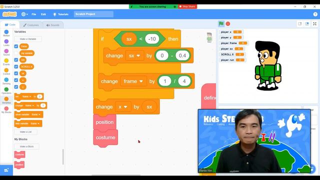 SQUID GAME 1 Red Light Green Light in Scratch 3.0 | Scratch Tutorial смотреть онлайн