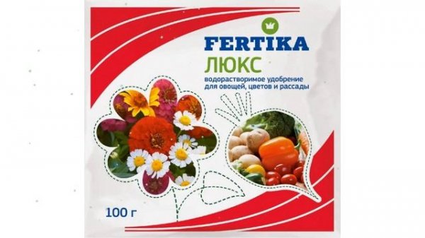 Удобрение Люкс кристалический (Фертика) 100 г обзор FRT0028 производитель Fertika (Финляндия)