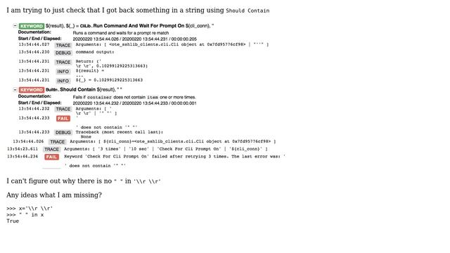 How to check if a string contains a space in Robot Framework with Should Contain keyword? смотреть онлайн