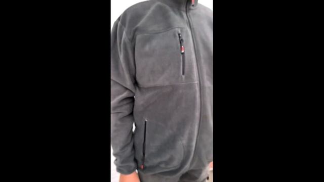 Кофта мужская флисовая зимняя Серая, флиска теплая плотная, толстовка мужская.