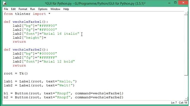 005 GUI mit Python: Aussehen der widgets verändern und steuern смотреть онлайн
