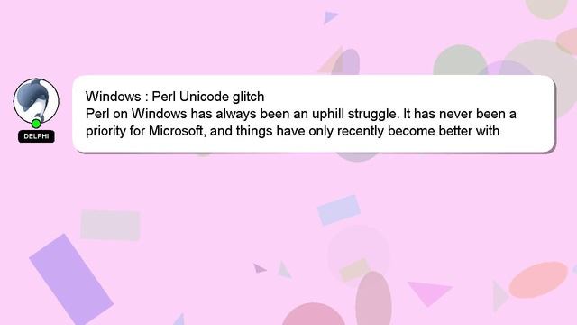 Windows : Perl Unicode glitch смотреть онлайн