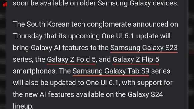 Samsung Galaxy AI Features Coming to Galaxy S23 and Other Models With One UI 6.1 Update смотреть онлайн