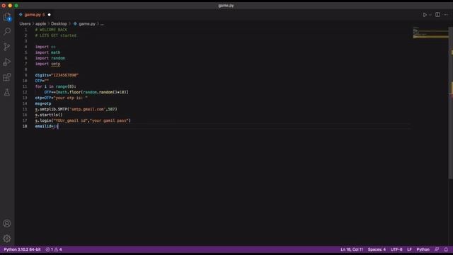 HOW TO SEND OTP THROUGH PYTHON IN GMAIL смотреть онлайн