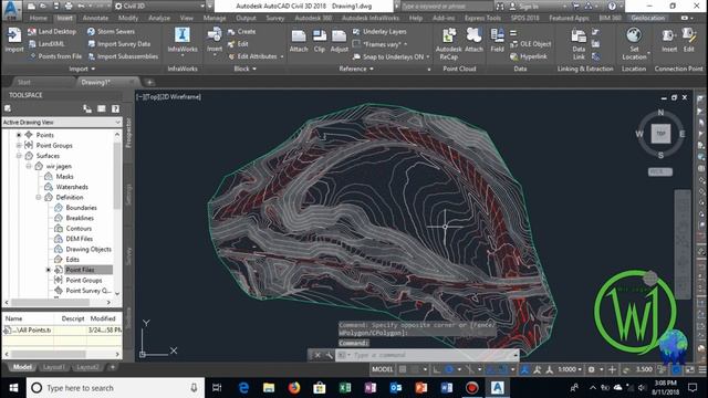 How to create contour with AutoCad civil 3d 2018 смотреть онлайн